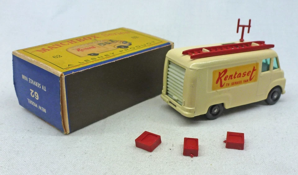 BUY NOW! Lesney Matchbox Toys MB62b "Rentaset" TV Service Van with D Type Box - Image 2 of 2