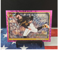 Topps 2026 Series 1 Paul Skenes Pink Crackle Foilboard T91-50 Pirates
