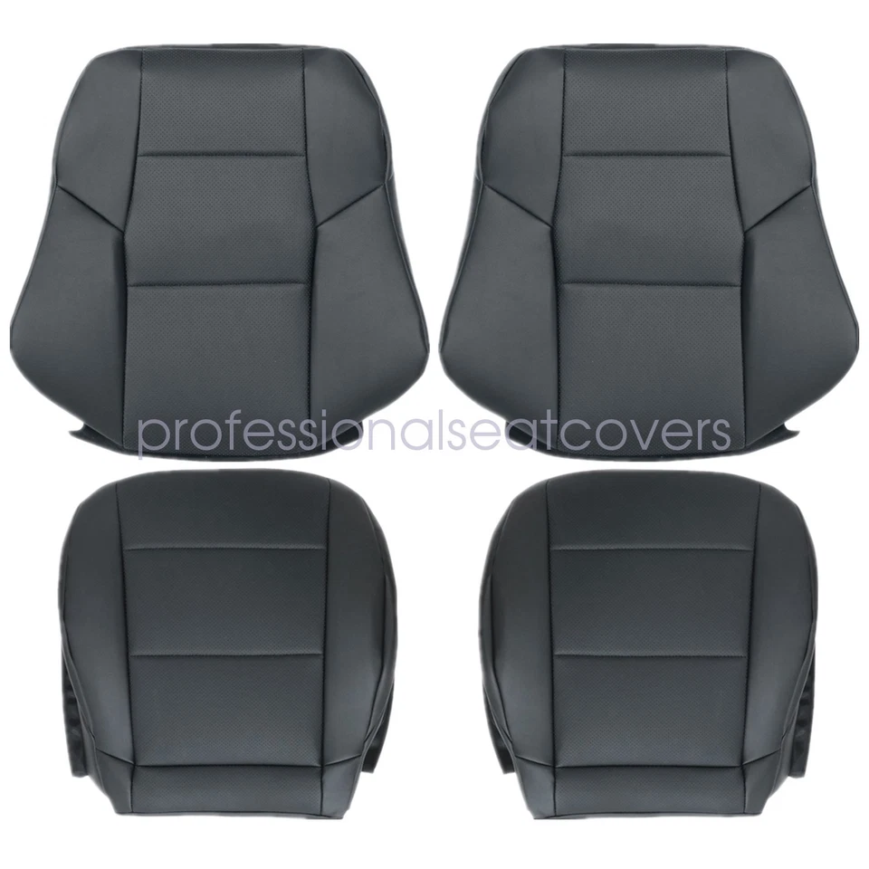 Driver & Passenger Perf Leather Seat Cover Black For 05-07 Mercedes Benz C230 - Image 3 of 4