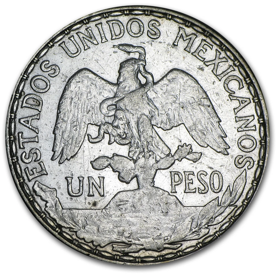 México 1910 Plata 1 Peso Caballito XF Foto 2 de 2