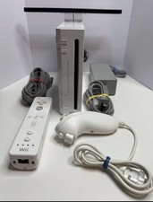 Nintendo Wii Console with Nun chuck and Remote with all cords - Tested A