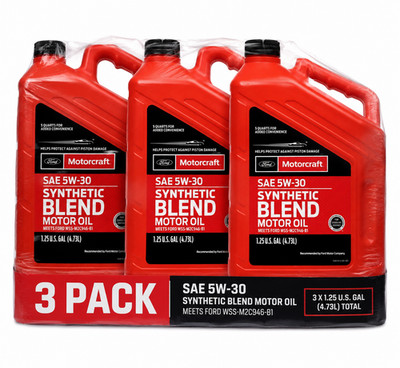 [3 PACK] MOTORCRAFT XO5W305Q3SP Premium Synthetic Blend; SAE 5W-30; 5 Quart