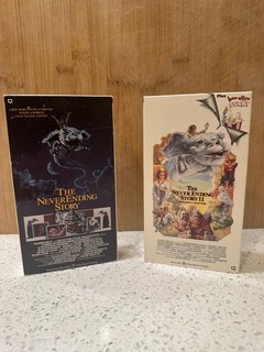 The Neverending Story (VHS 1984) RARE Cover and The Never Ending Story 2
