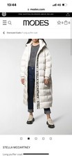 Stella Mccartney Long Puffa Coat Size 38