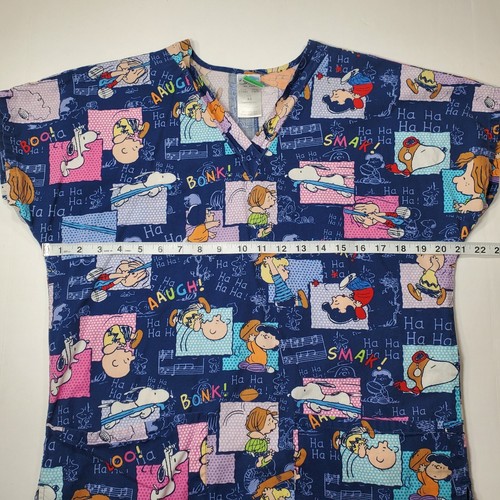 Snoopy Peanuts Scrub Top Shirt Women's Size EXtra Small Charlie Brown - Picture 9 of 12