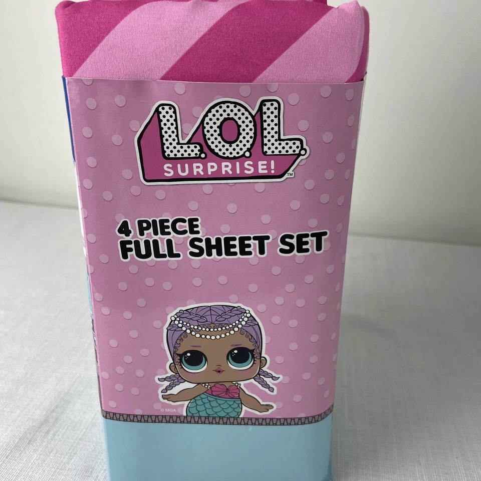 LOL Surprise Born Rockers Rock 4 Piece Full Size Microfiber Sheet Set Case Flat - Image 4 of 4
