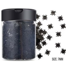 7MM Black Spider Insect Themed Glitter Confetti Pieces 5G/10G 