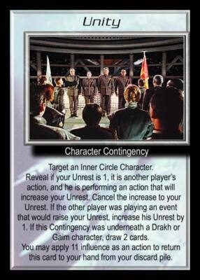 Babylon 5: Unity [Ungraded] from set Wheel of Fire B5 Precedence