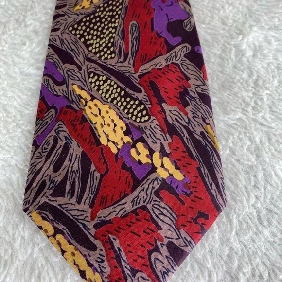 Mulberry Thai Silk Men's Tie Hand Sewn Grade A Thai Silk"Carmel by the Sea" - Image 2 of 4