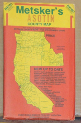 Early 1990's Metsker's Map of Asotin County, Washington