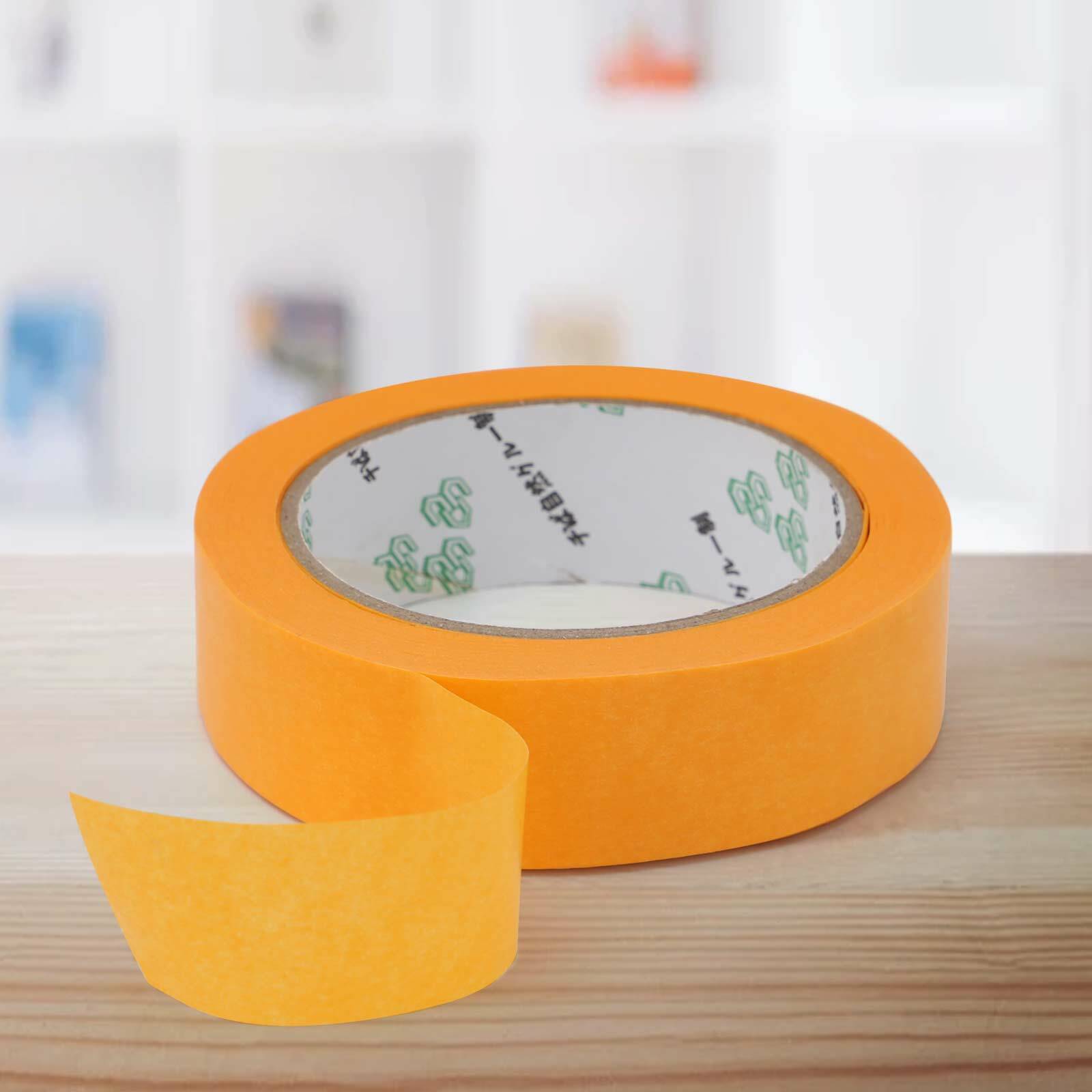 HASKYY Goldband afplakband afplakband 10x schilderstape 30mm x 50m incl. aluminium tapijtmes - professionele set voor scherpe kleurranden, zelfklevende afdekband, cuttermes met extra scherp SK5 lemmet