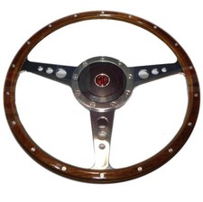 New Laminated Wood 14 Wood Steering Wheel And Adaptor For Mg Td Tf Made In Uk