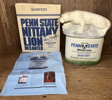 Vintage 1978 Michter's Penn State Nittany Lions Whiskey Decanter w/ Box & Papers