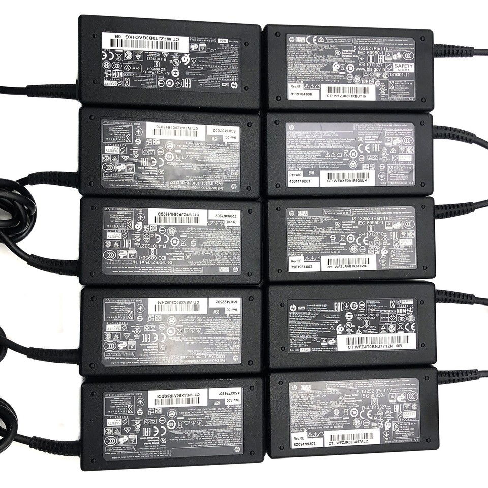 LOT 10 Original 65W HP AC Adapter 19.5V 3.33A Model TPN-CA16 L39752-014 ...
