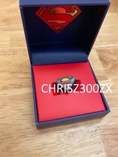 Superman Symbol Blue Power Ring Metal Figure Clark Kent + Gift Box DC Comics