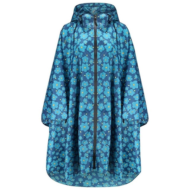 Regenponcho Damen wasserdicht, atmungsaktiv, mit Reißverschluss, weit ohne Ärmel