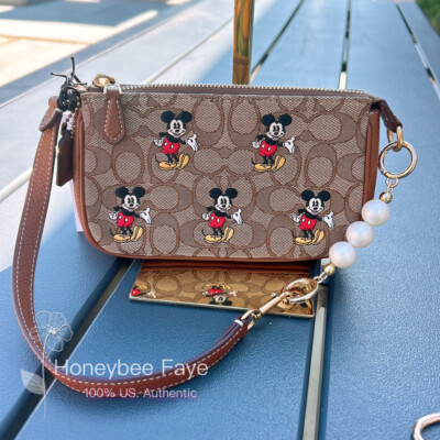 COACH × Disney / ×Disney/ハンドバッグ/BRW/モノグラム/CN507 B4R3U// NWT Disney X Coach CN507 Nolita 19 With Mickey Mouse Print +