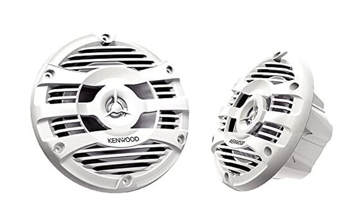 Kenwood KMR-M332BT Car Marine Stereo+ 2x KFC-1653MRW 6.5" 2-Way Marine Speakers