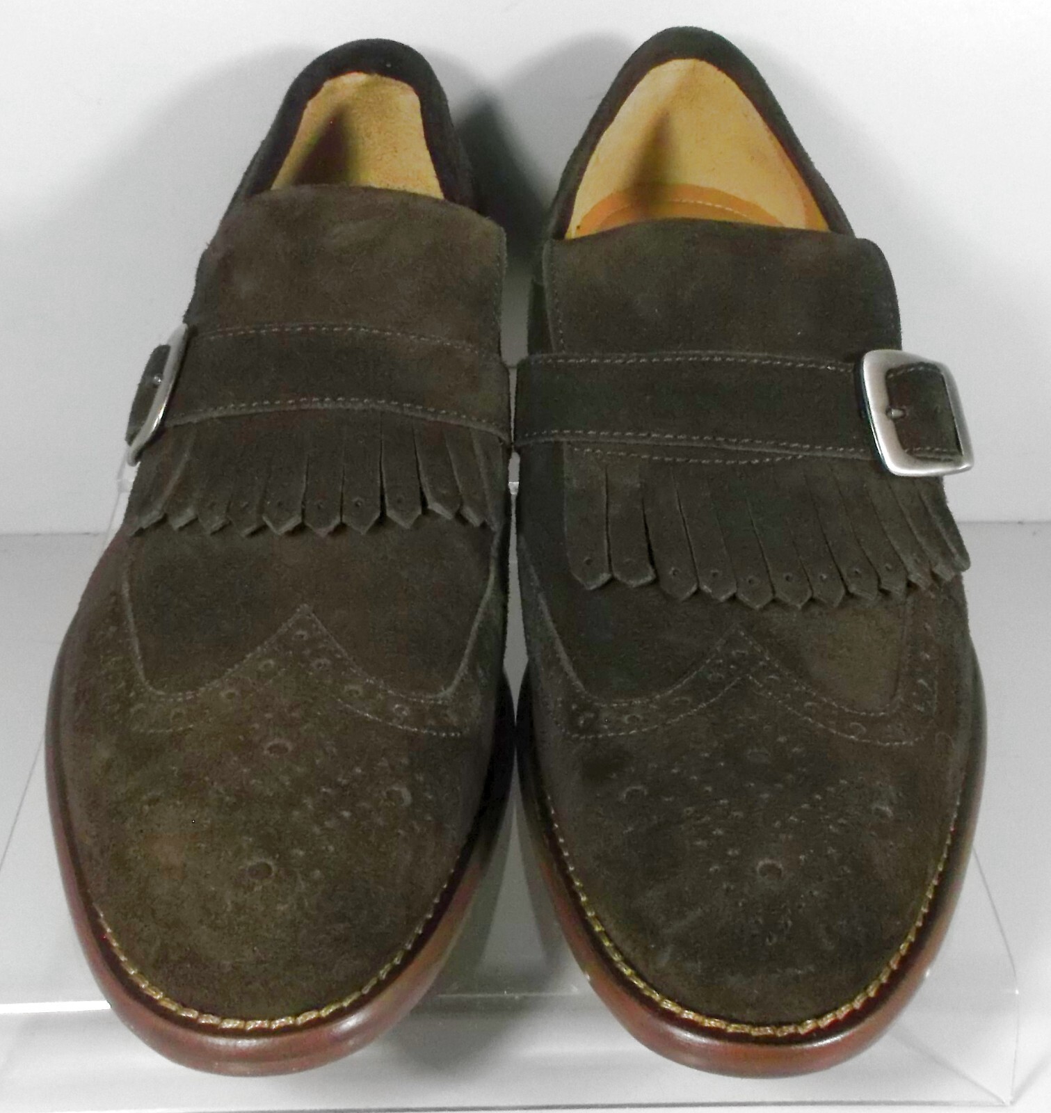 272220 SP50 BRYSON KILTIE MEN'S SHOES SIZE 9 M BROWN SUEDE JOHNSTON & MURPHY