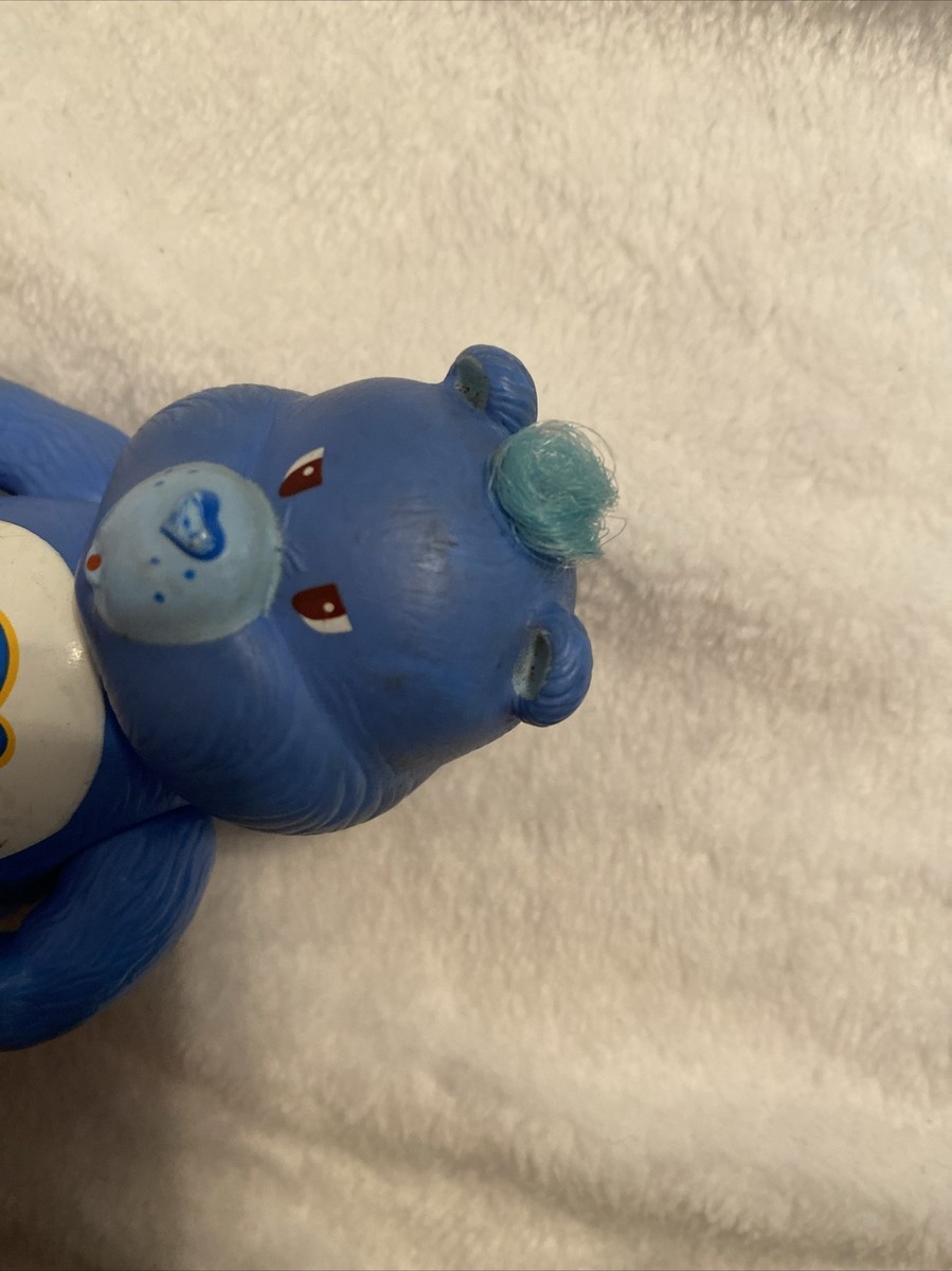 Vintage 1980s CARE BEARS Grumpy Bear Posable Mini Figure 3.25