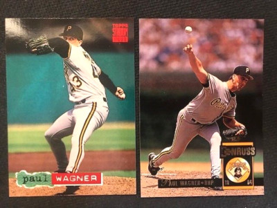 MLB - Paul Wagner 1994 Topps Stadium Club & 1994 Donruss Baseball - Pirates