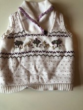 Janie and Jack Holiday Christmas Vest Sherpa 6-12m