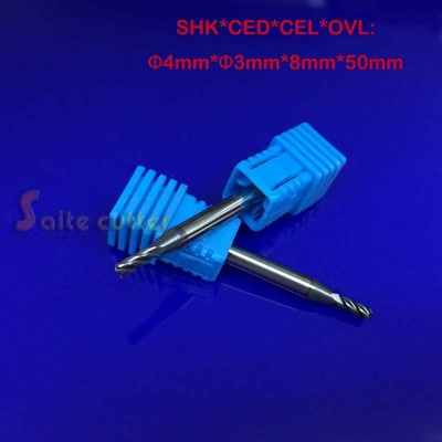 4*3*8*50mm 4F carbide end mill HRC55 4 Flute Milling cutter Cutting cnc Router b