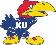 KU Jayhawks W/Stripe Full Size Football Helmet Decals