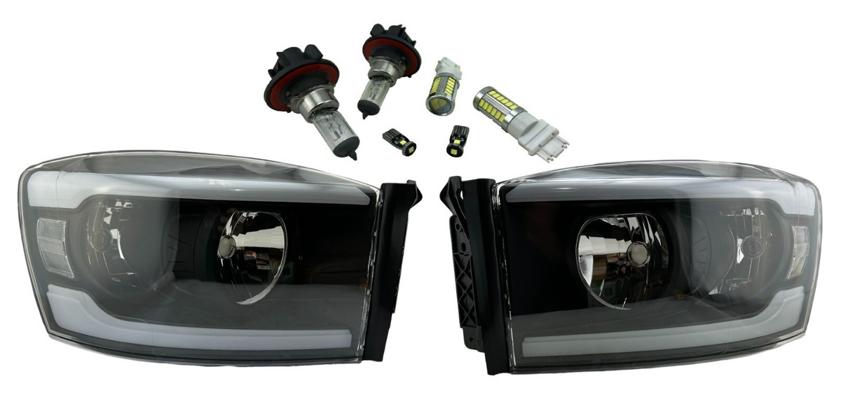 Smoke Tinted Headlight Amber Signal Bumper For 03-07 Chevy Silverado/Avalanche E