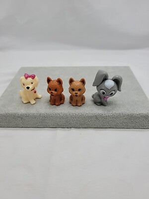 Fashion Doll Barbie lot of  4 Pets dogs Rabbit animals set chihuahua