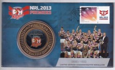 AUSTRALIAN PNC: 2013 NRL PREMIERS SYDNEY ROOSTERS COMMEMORATIVE MEDALLION #M2159