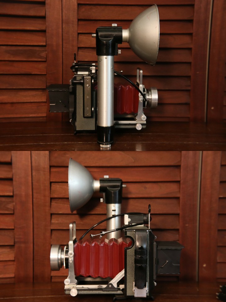 Antique Folding Graflex 2¼x3¼ Century Graphic Camera, Flash,Tripod ...