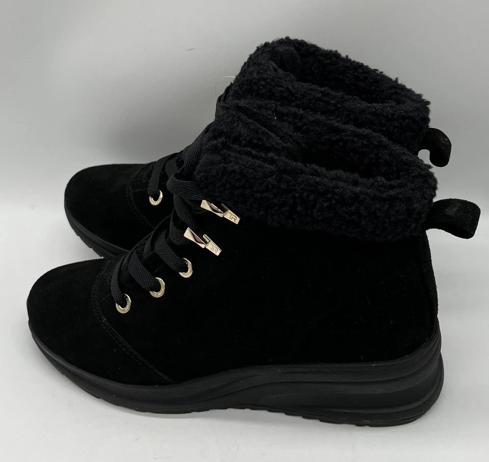 Taryn Rose Weatherproof Collection Black Suede 'Zahara' Shearling Boot sz 8.5M - Image 3 of 4