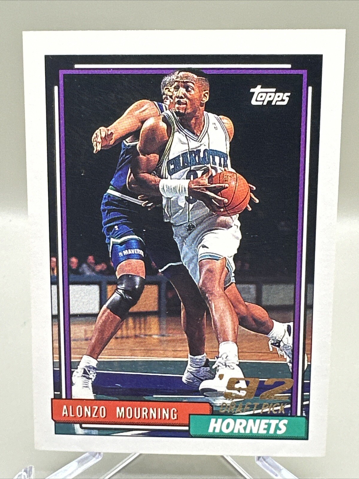 1992-93 Topps Alonzo Mourning #393 Rookie Charlotte Hornets