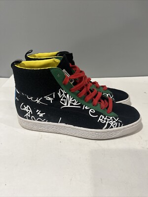 Puma Basket Mid Dee & Ricky Big ABC Mens Trainers Lace Up Shoes 36149901  Size 8