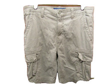 MENS ARIZONA SUPPLY CO FLEX CLASSIC FIT CARGO OLIVE GREEN SHORTS SIZE 32