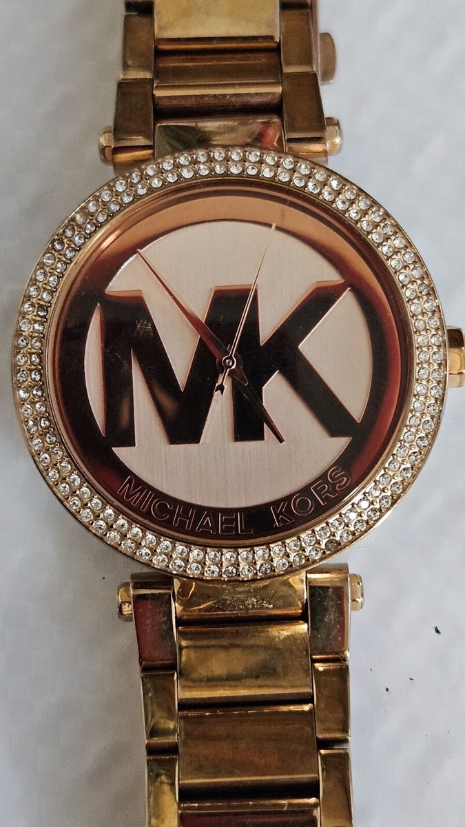 MICHAEL KORS MK5865 Parker All Rose Gold Tone 39mm MK Logo  display picture 3
