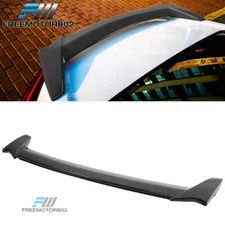 Fit 16-21 Honda Civic Sedan Long LED Light Trunk Spoiler Wing Matte Black ABS