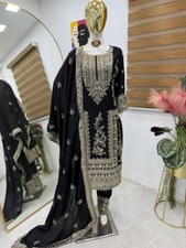Presenting New Chinon Silk Salwar Kameez With Dupatta For Women And Girls