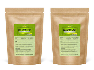 Basenpulver Premium, ohne Zusätze, vegan, 1 kg (2x 500 g Beutel), Bonemis 
