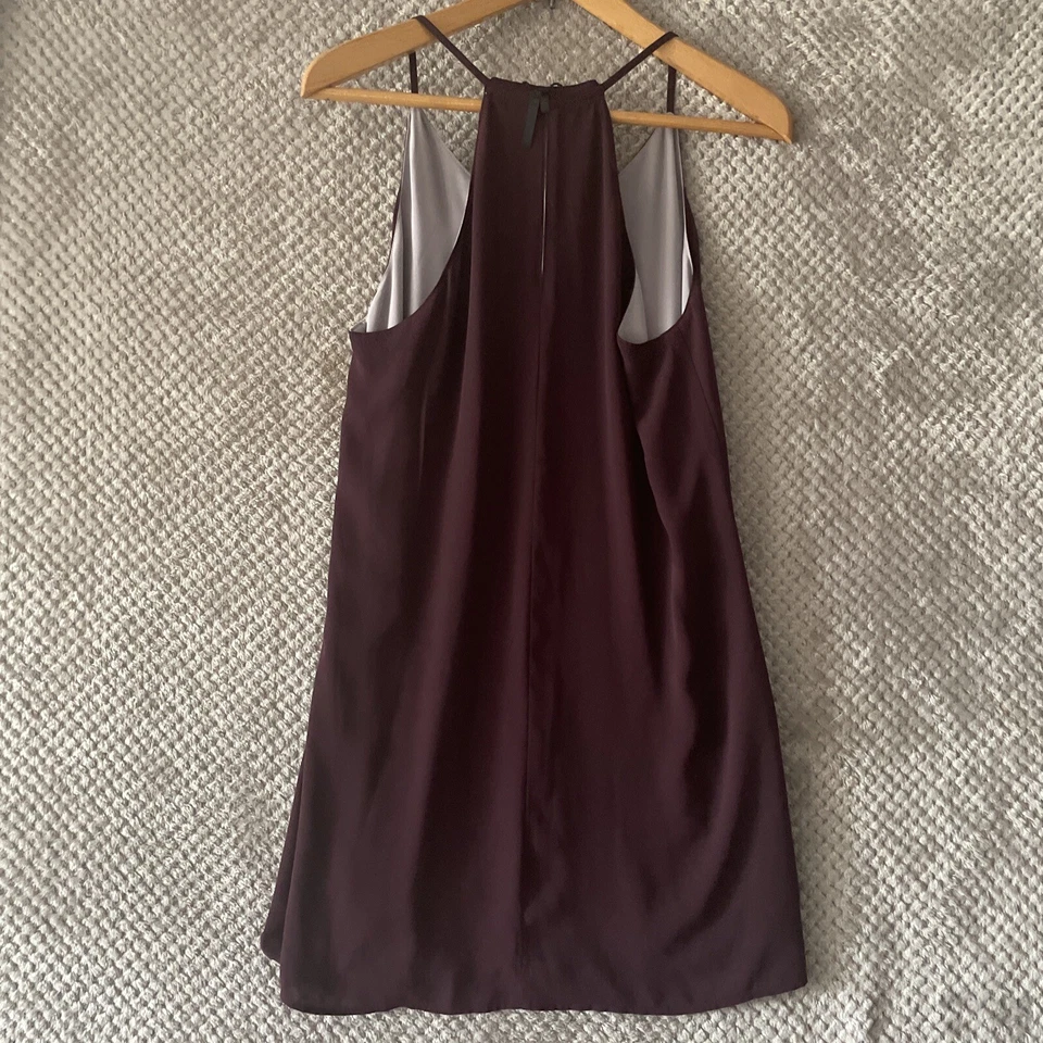 VESTIDO MUJER TENTADO TALLA PEQUEÑA SIN MANGAS MORADO CORTO Foto 2 de 4