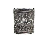 Chic&Antique Teelichthalter Windlicht Mit Glas Bauernsilber Landhausstil H11XØ8