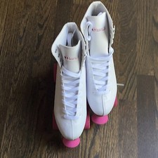 Chicago Women's Classic Roller Skates - Premium White Quad Rink Skates, Size 9