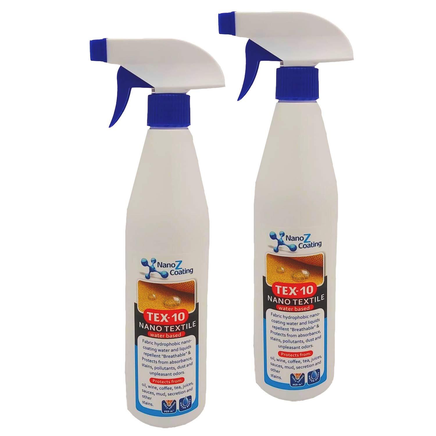Nano Tex10 Textile and Fabric Hydrophobic Spray - Stain Guard Water and Snow ...