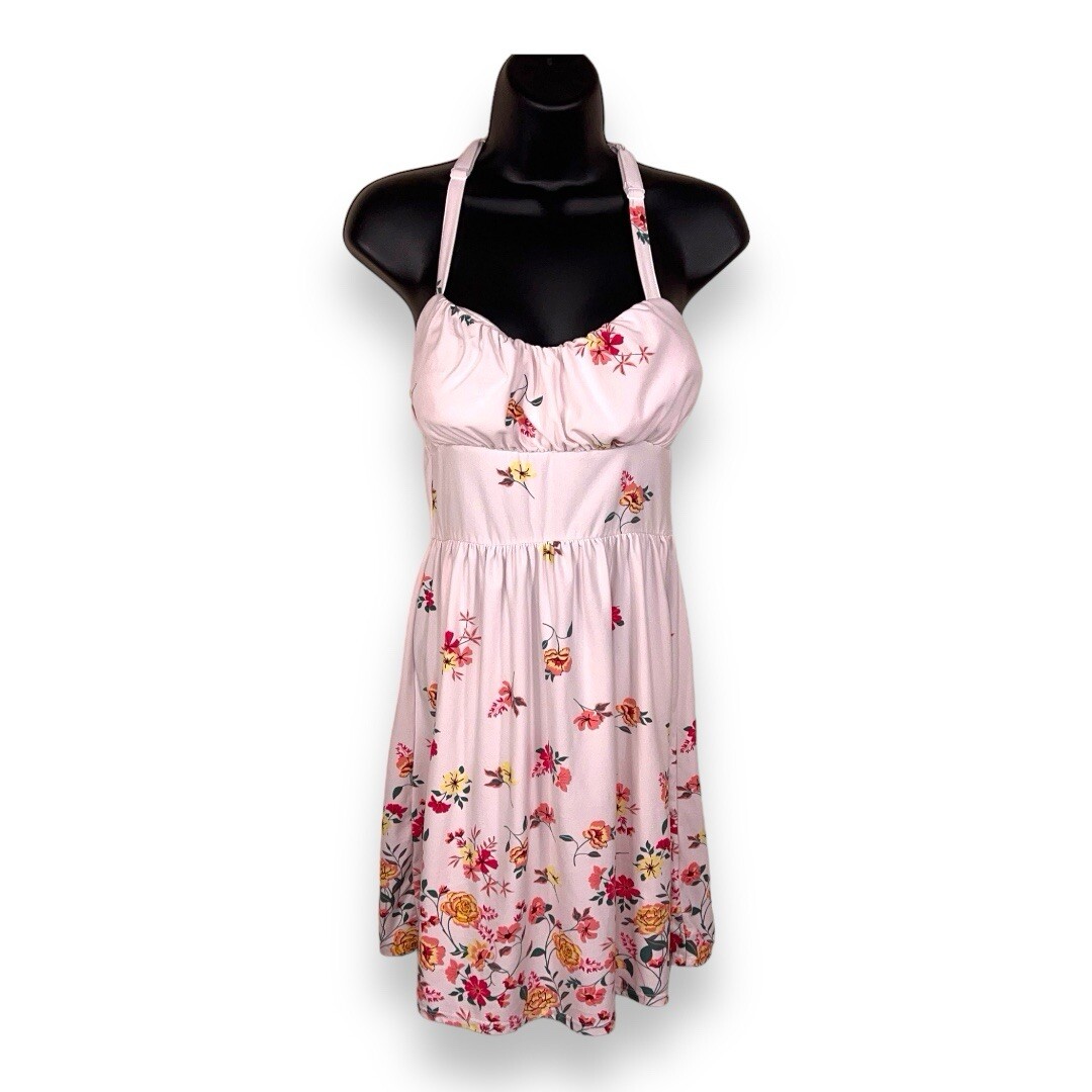 knee length dresses for ladies Petite Junior Fit and Flare Glitter Dress 2 / Pink main image 1