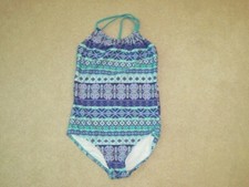 KAMI ONE PIECE SWIMSUIT GIRLS 12,, GEOMETRIC PATTERN, VERY NICE