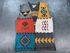 Vintage SWEATER LOFT Southwestern Style Horse Cotton Made in USA Small