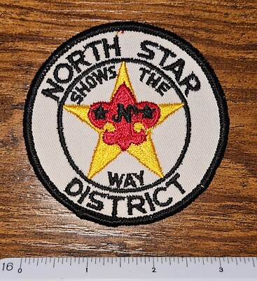 #ad Vintage North Star District Boy Scouts of America BSA Star Patch $6.95