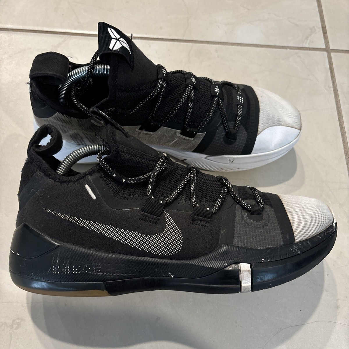 Nike Kobe Bryant Ad Exodus White Toe Black WHite AR5515-002 Size