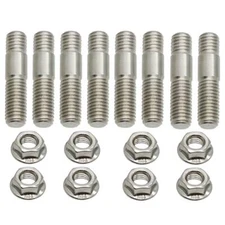 8X M8x35 Stainless Exhaust Studs Flange Nuts For Suzuki Honda Yamaha 92004-1249